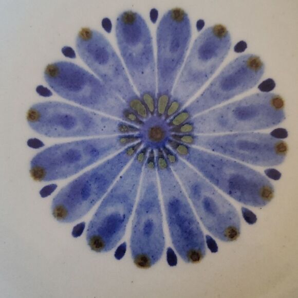 Ken Edwards VTG Tonala 8.5" Shallow Bowl El Palomar Hand Painted  Butterfly mark - Picture 6 of 7